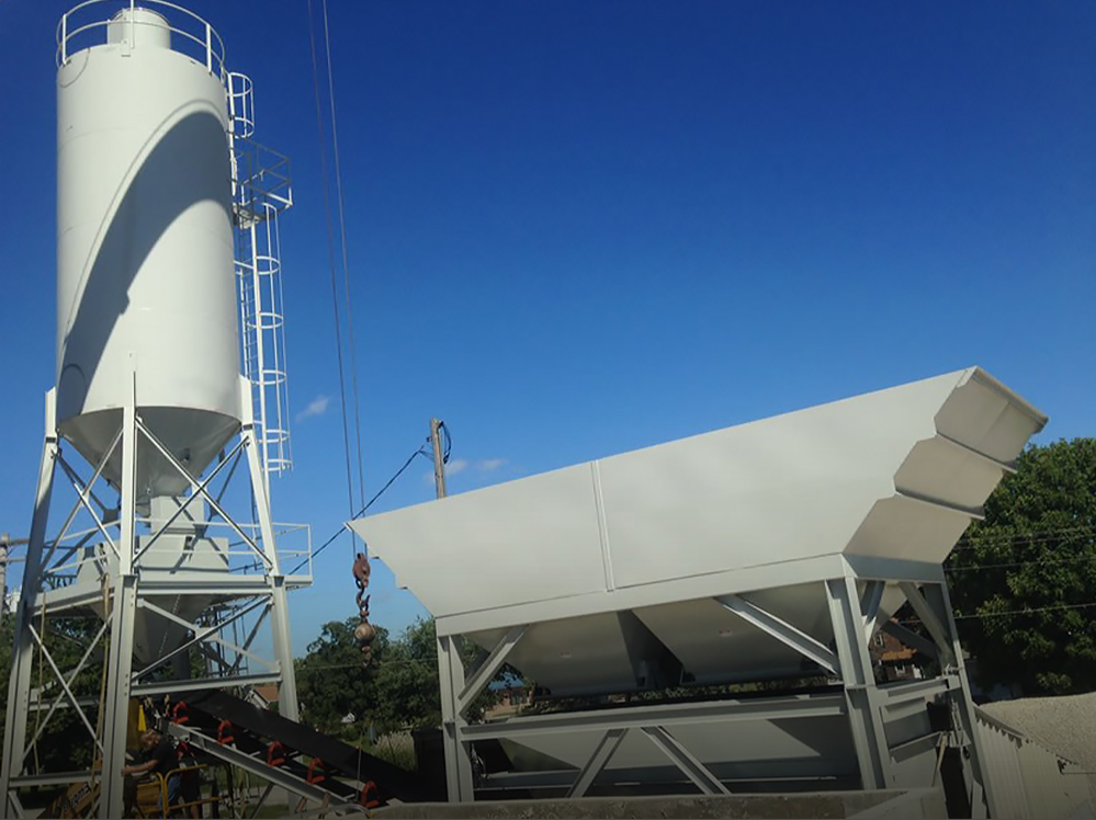 NEW JEL Accumulator Stationary Concrete Batch Plant equipment image 3