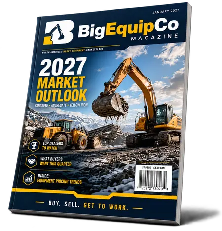 BigEquipCo Magazine January 2027 cover featuring the 2027 Market Outlook